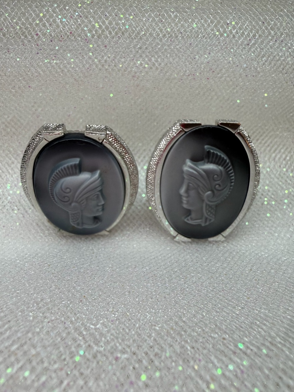 Classic Grey Cameo Men’s Cufflinks